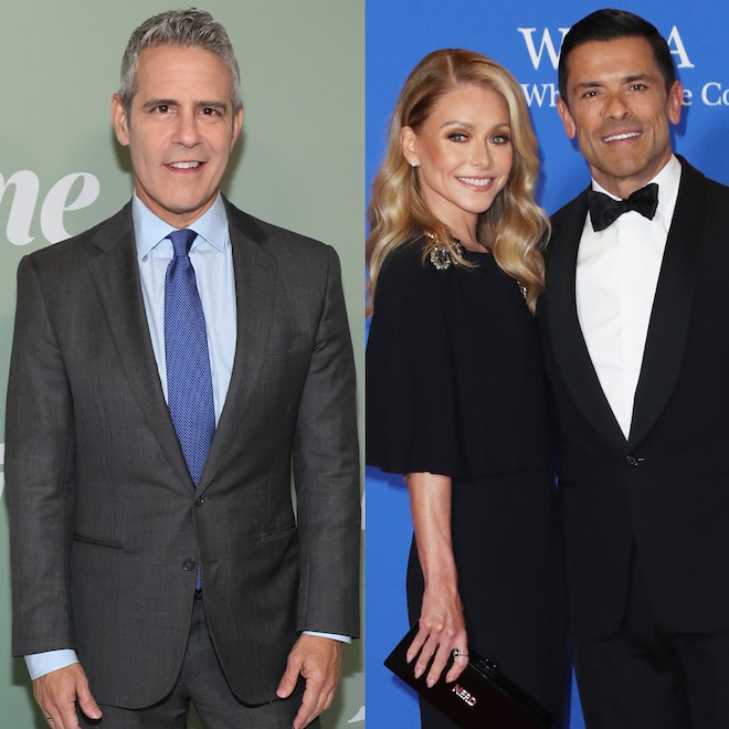 Kelly Ripa and Mark Consuelos, Andy Cohen